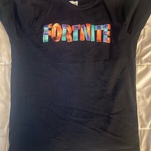 Black Short Sleeve Tee with Colorful FORTNITE Logo